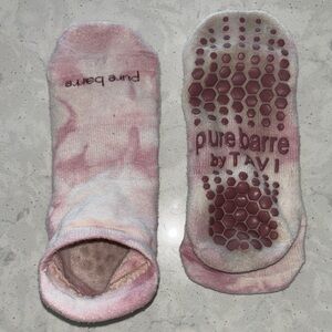 Pure Barre by Tavi Pink Tie-Dye Barre/Grip Socks